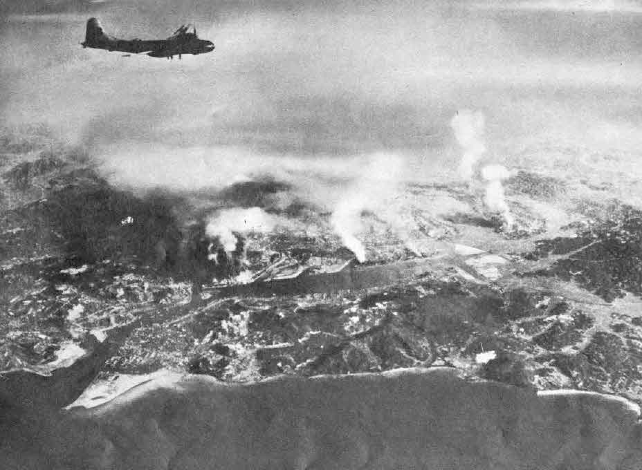Boeing B29 Superfortress over Yawata