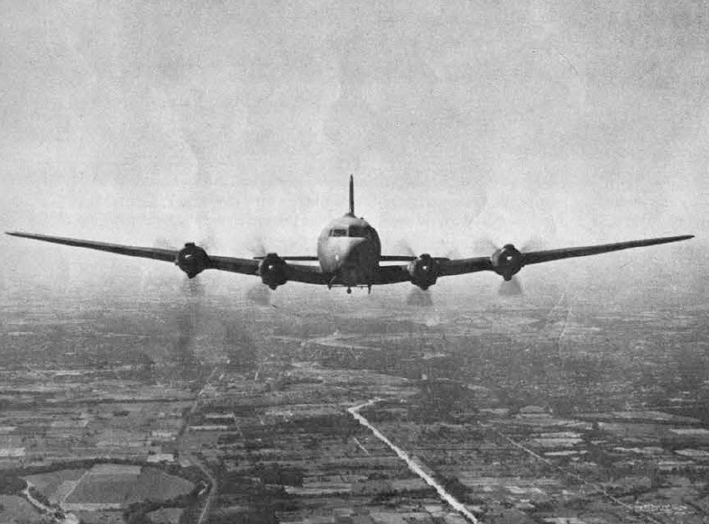 Douglas C-54 Skymaster from the front 
