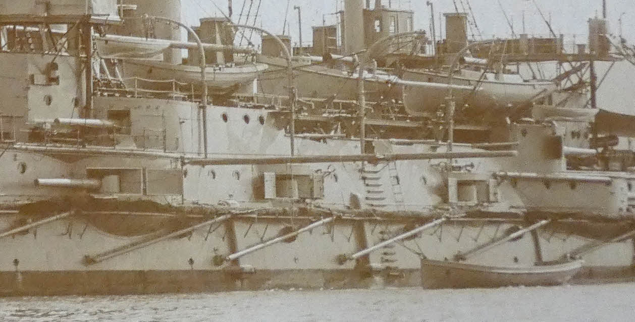 Casemate guns of HMS Implacable