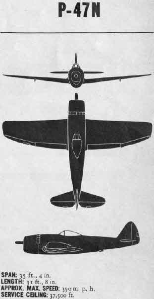 Plans of Republic P-47N Thunderbolt 