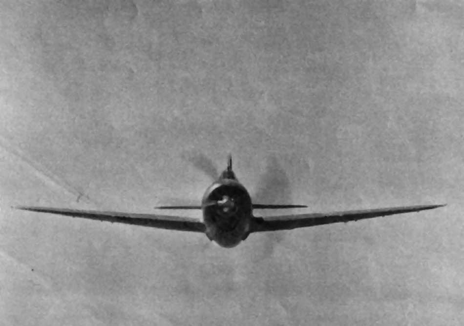 Republic P-47 Thunderbolt from the front 