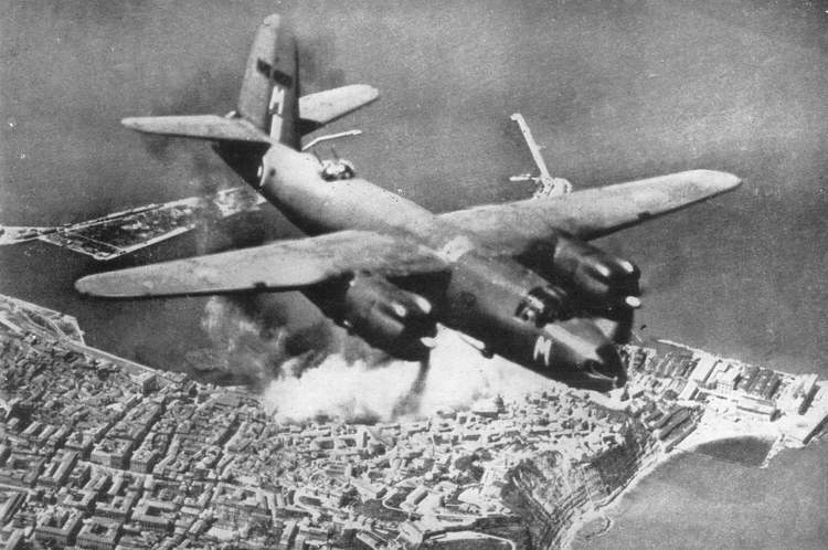 RAF Marauder over Ancona