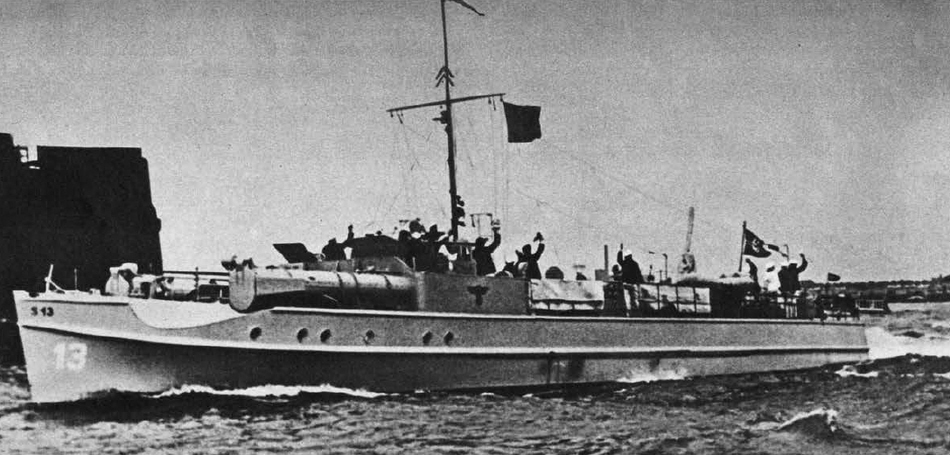 S-Boat S-13 from left