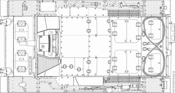 Top plan of StuG III Ausf B