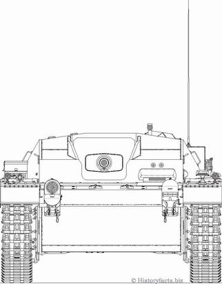 Front view of StuG III Ausf D