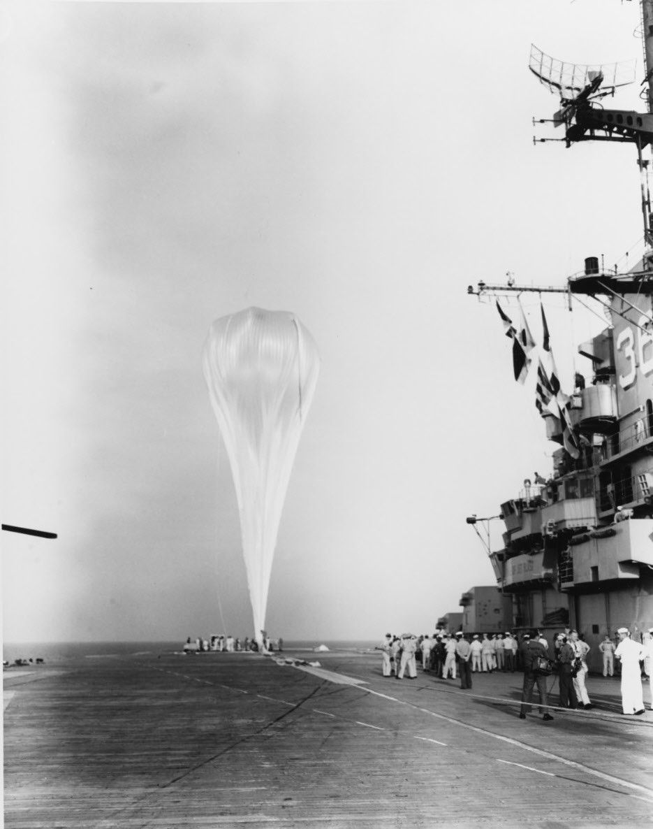 Balloon from Project Strato-Lab, USS Antietam (CV-36) 