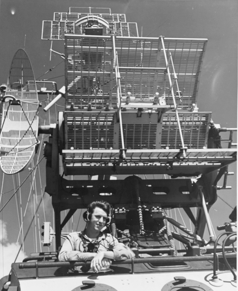 Radar Array on USS Ault (DD-698), July 1945 