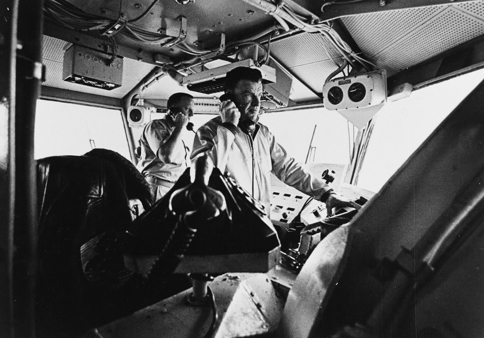 Air Officer at Work, USS Bon Homme Richard (CV-31), 1967 