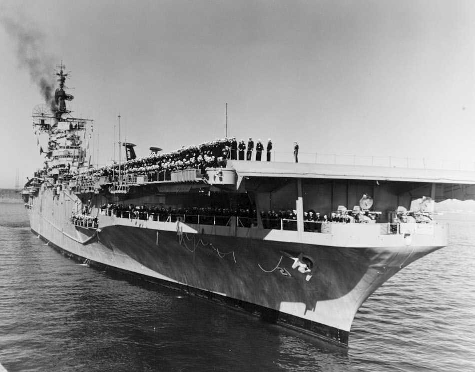 USS Boxer (CV-21) off San Francisco, 1953 