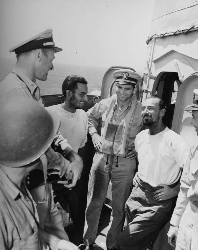 Prisoners from Argento on USS Buck (DD-420) 