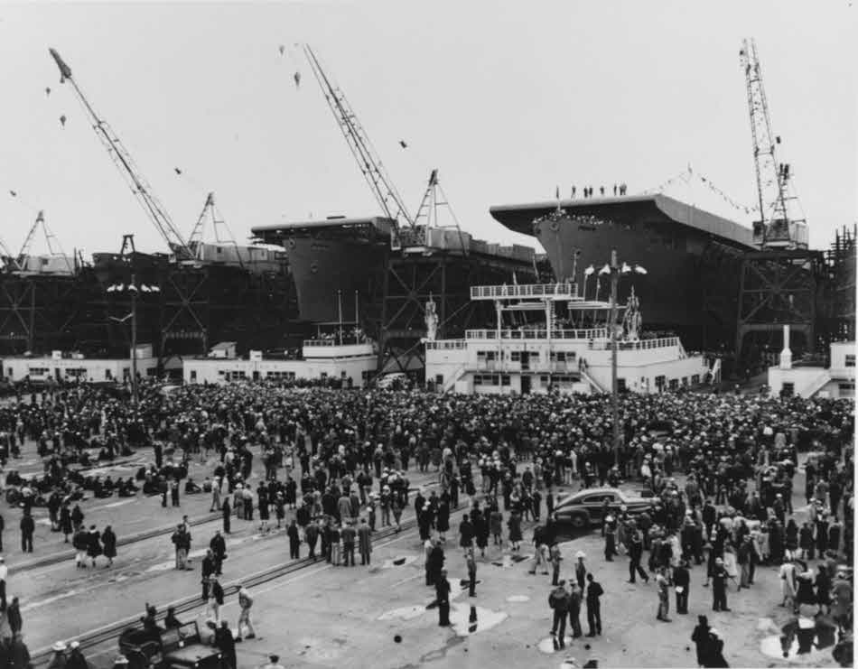 Launch Ceremony for USS Casablanca (CVE-55) 