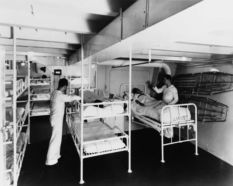 Sickbay Ward on USS Charger (CVE-30)