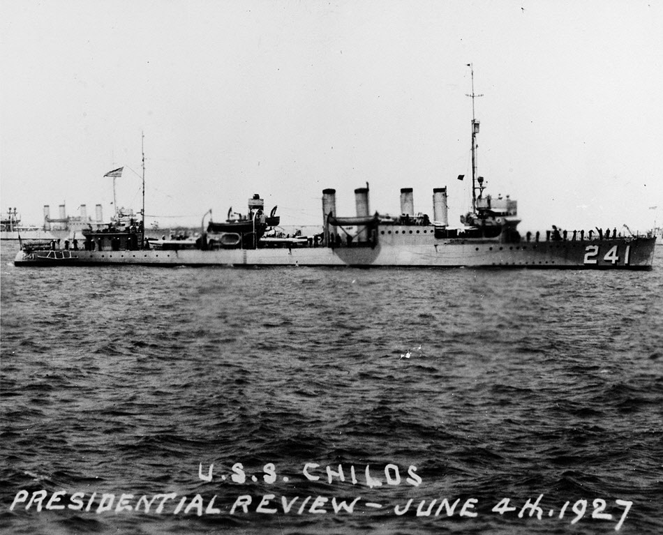 USS Childs (DD-241) during 1927 Presidential Review 