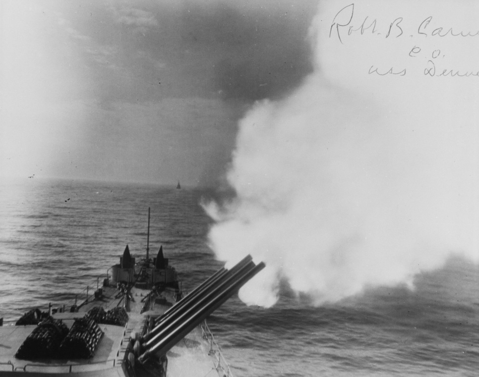 USS Denver (CL-58) from above