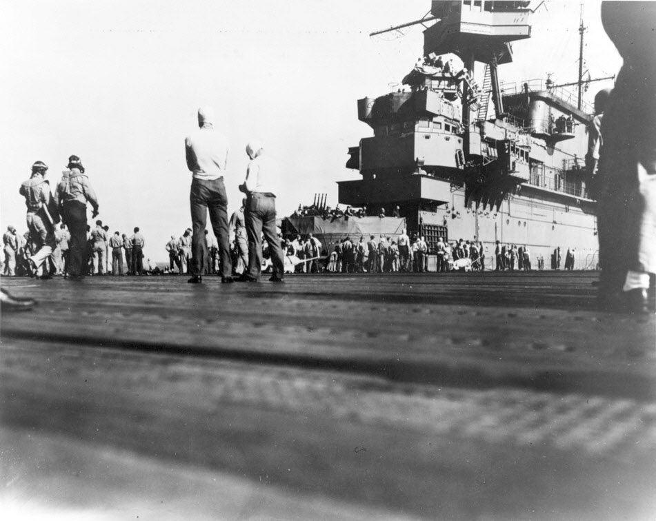USS Enterprise (CV-6) during invasion of Guadalcanal 