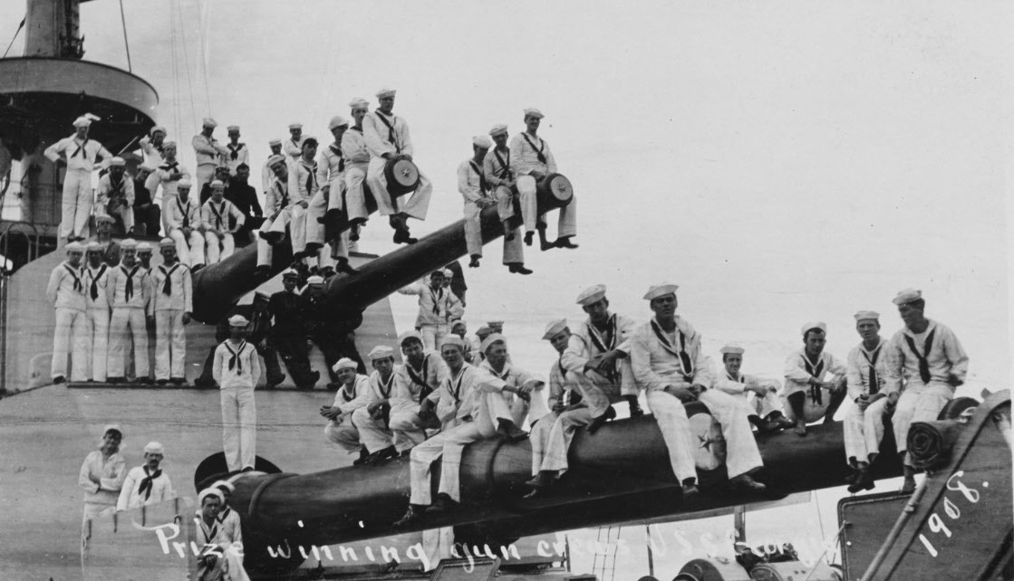 Prize Winning Gun Crew, Aft Gun, USS Georgia (BB-15), Great White Cruise 