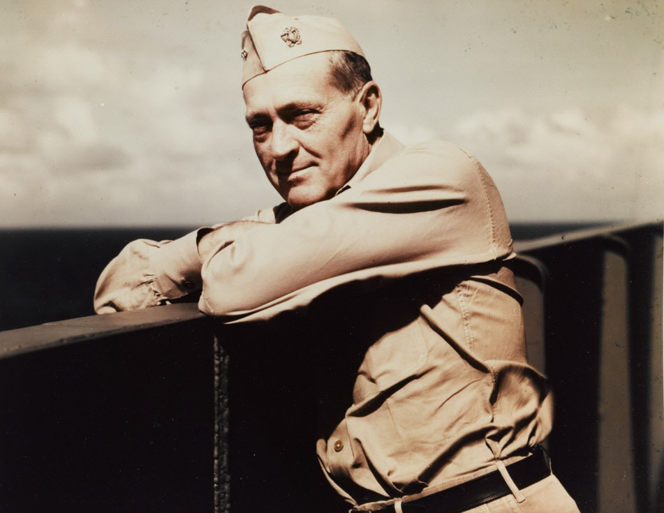 Rear Admiral B Baker, USS Hancock (CV19), c.194445