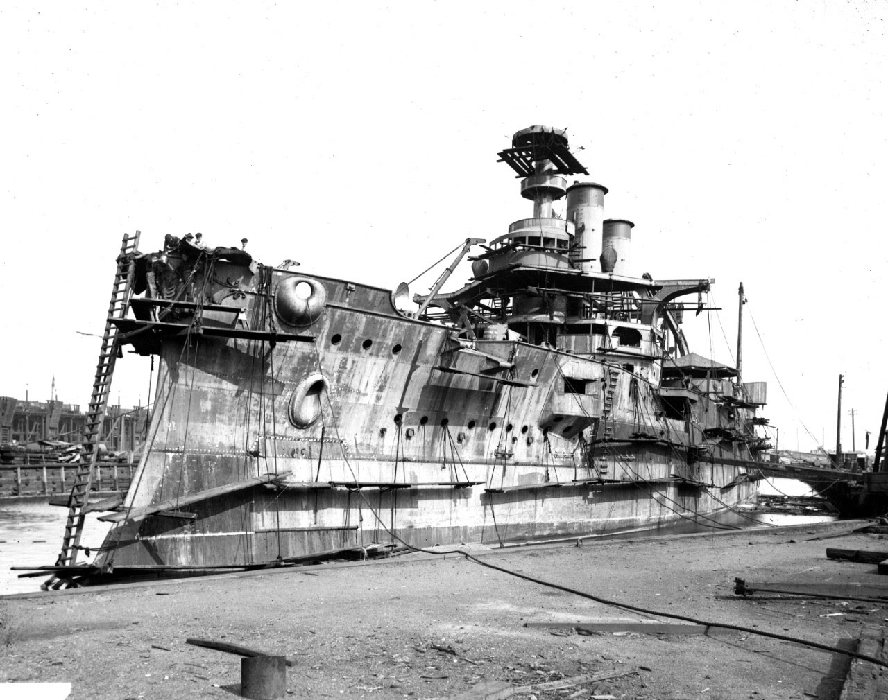 USS Idaho (BB-24) fitting out, 1906 