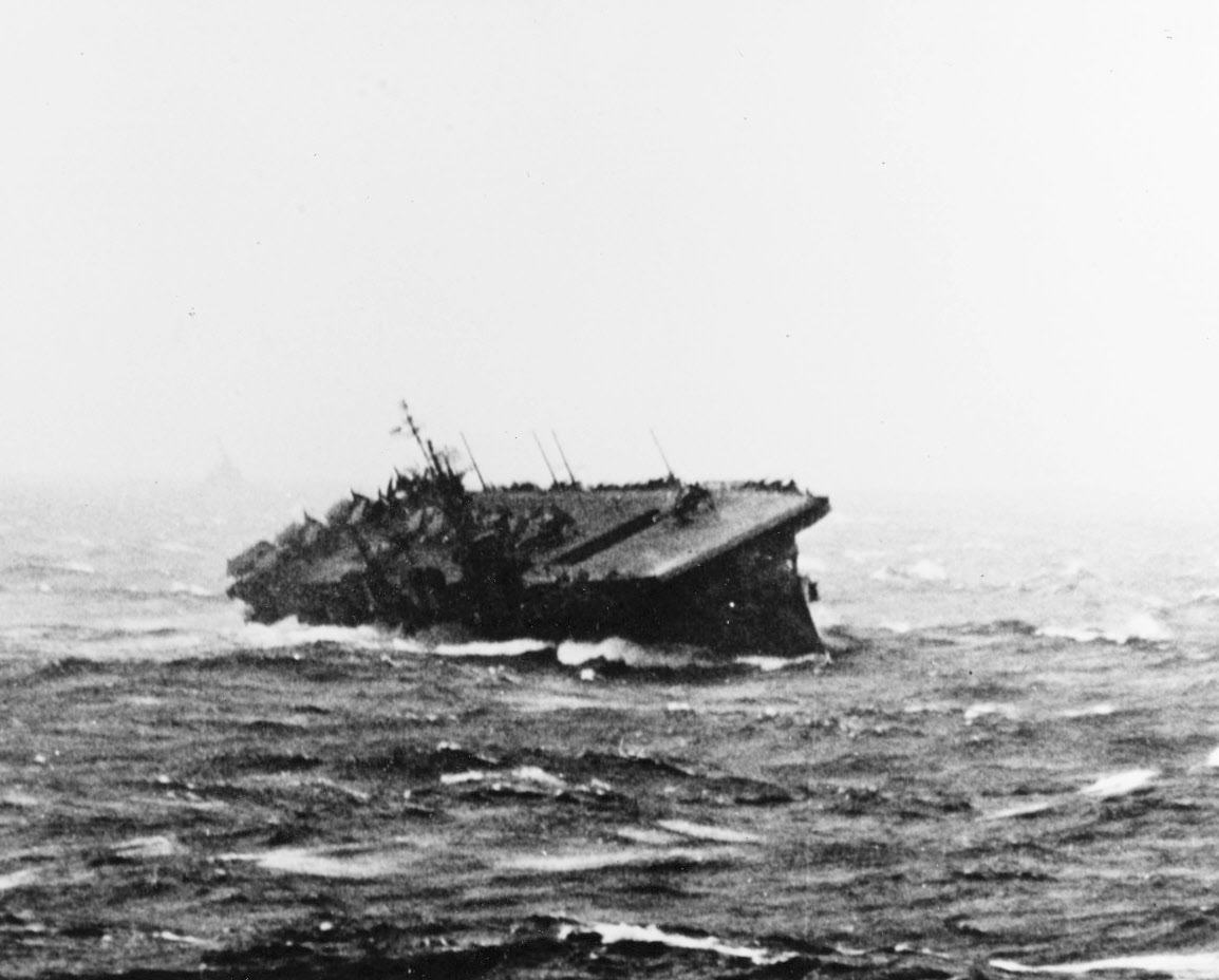 USS Langley (CVL-27) riding out Typhoon 