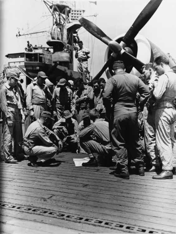 73rd Fighter Squadron on USS Manila Bay (CVE-61)