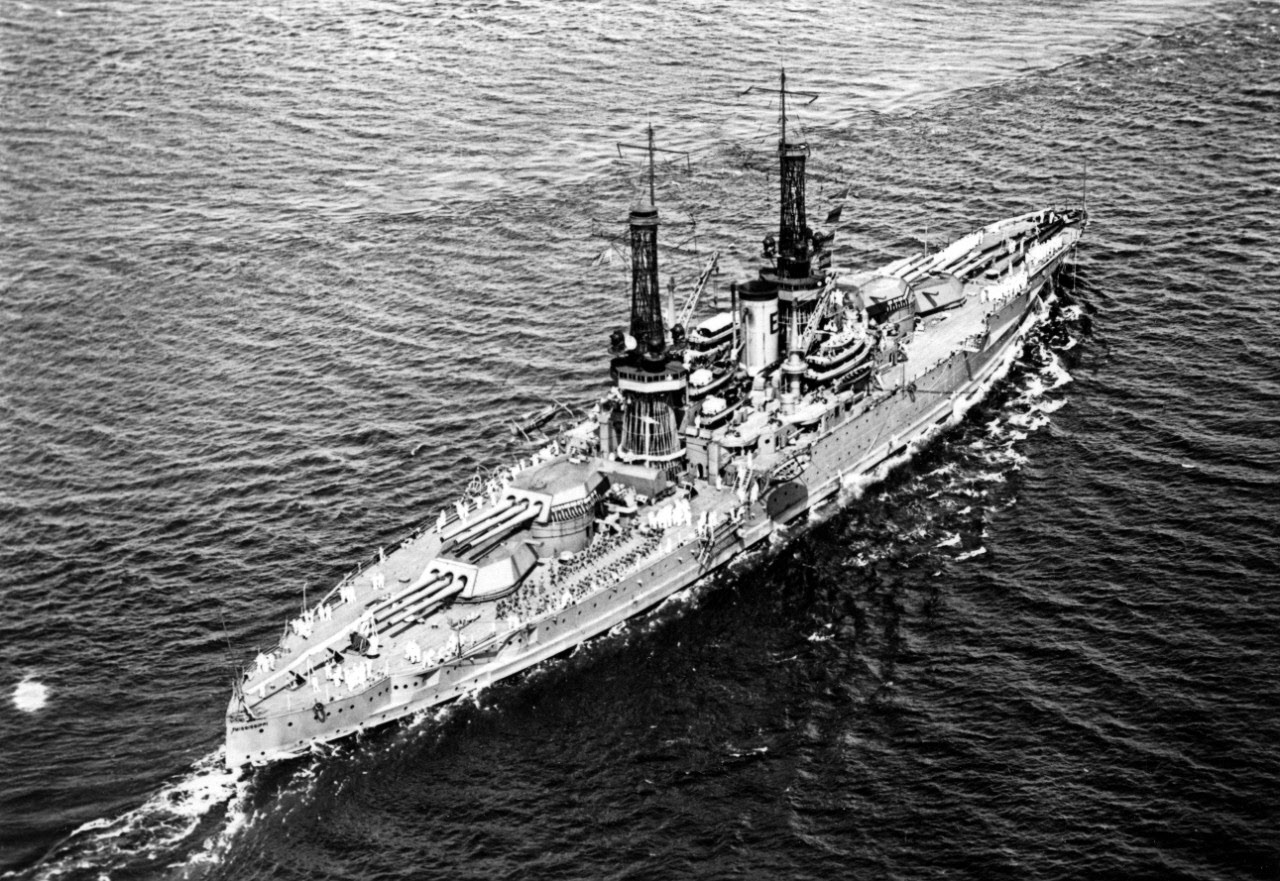 USS Mississippi (BB-41) off Panama, 1923 