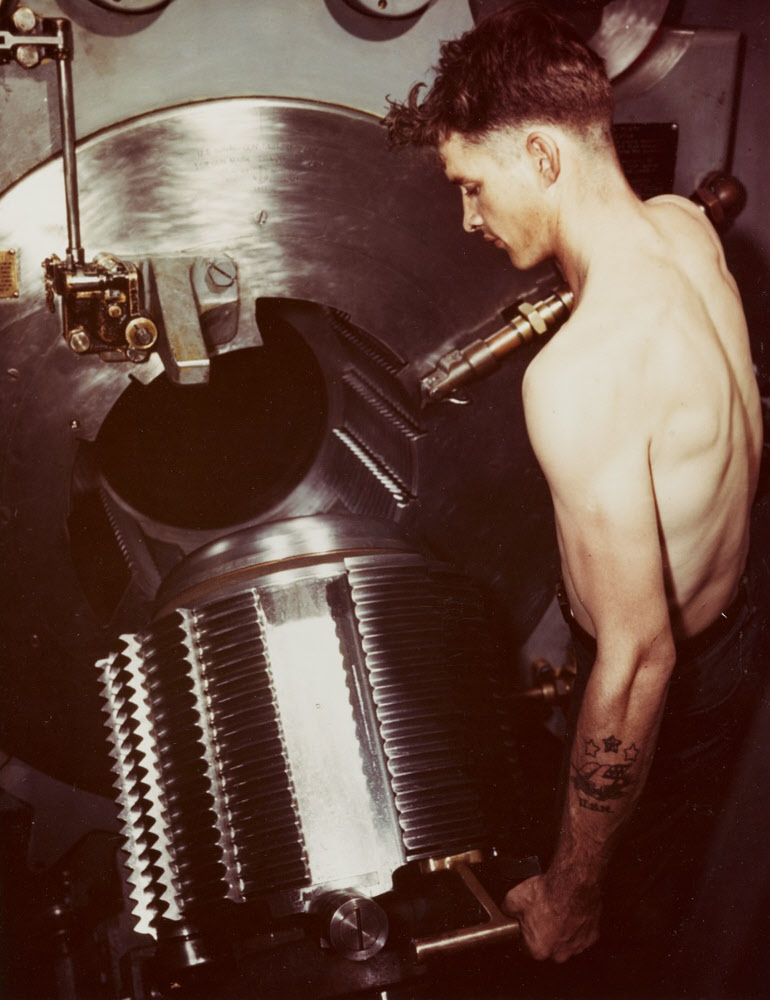 16in breach on USS Missouri (BB-63) 