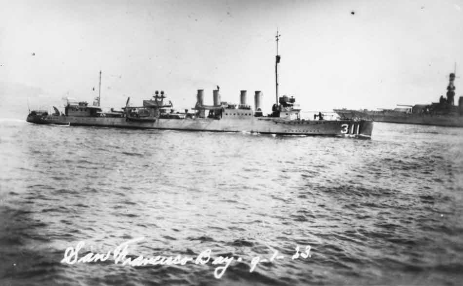 USS Nicholas (DD-311), San Francisco Bay 1923
