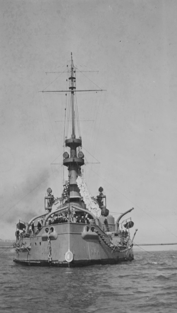 Bows of USS Oregon (BB-3) 