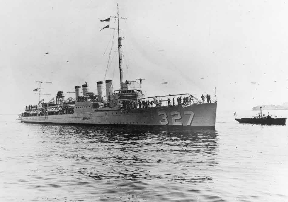 USS Preston (DD-327) at Copenhagen, 1925 