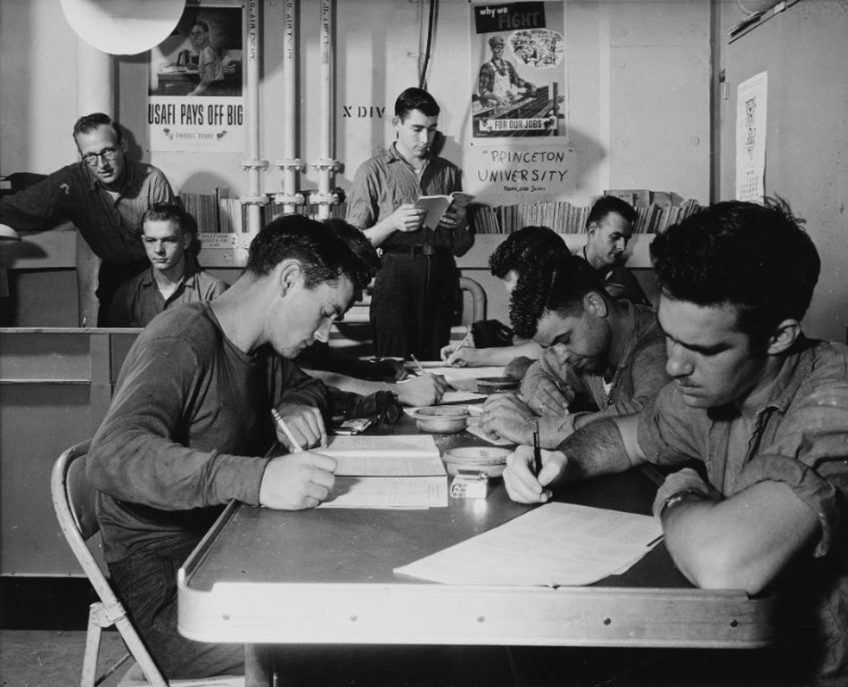 Classroom on USS Princeton (CV-37) 
