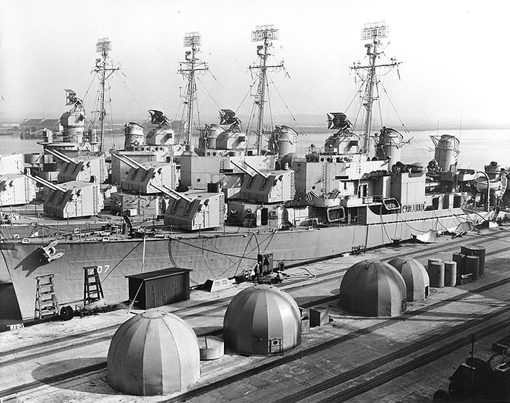 USS Soley (DD-707) on day recommissioned, 29 January 1949 