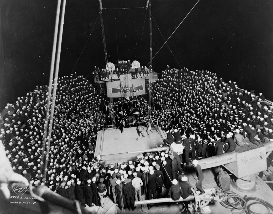 Boxing Match on USS Texas (BB-35) 