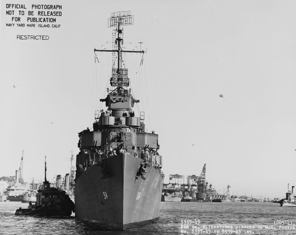USS Thatcher (DD514) at Mare Island, 24 July 1943