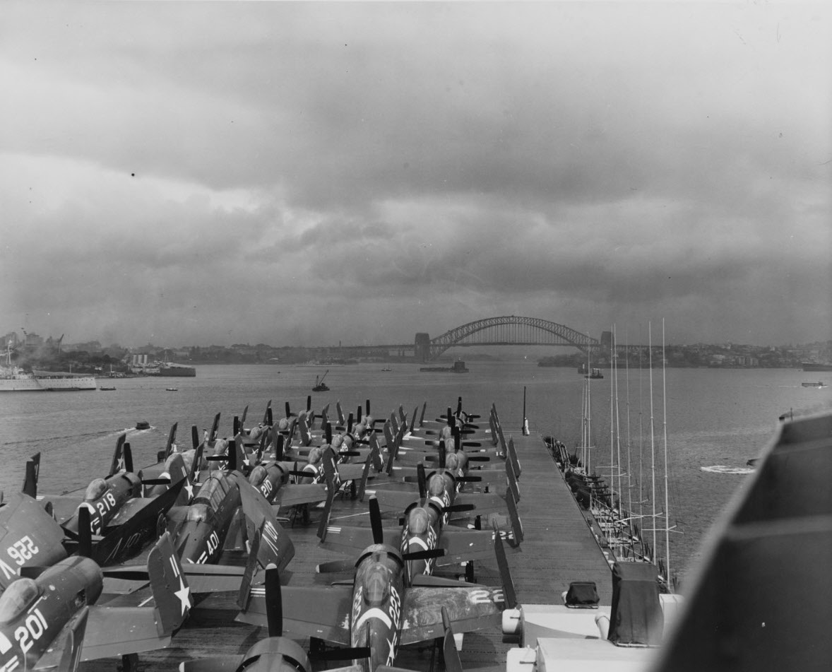 USS Valley Forge (CV-45) in Sydney Harbour, 1948