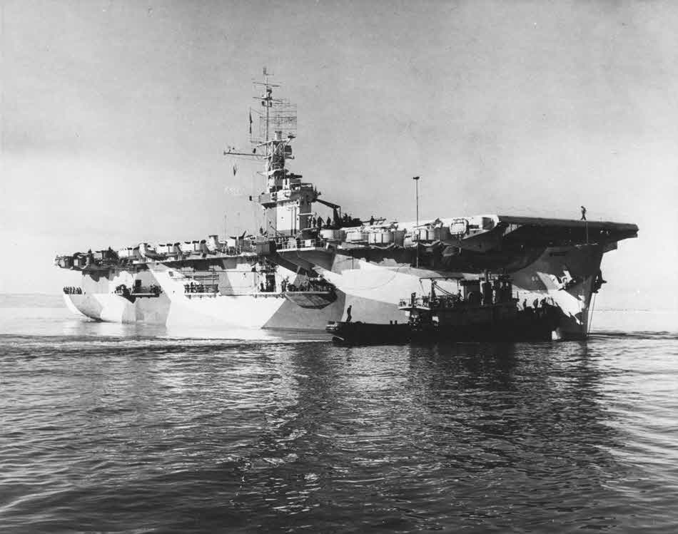 USS White Plains (CVE66) at San Diego