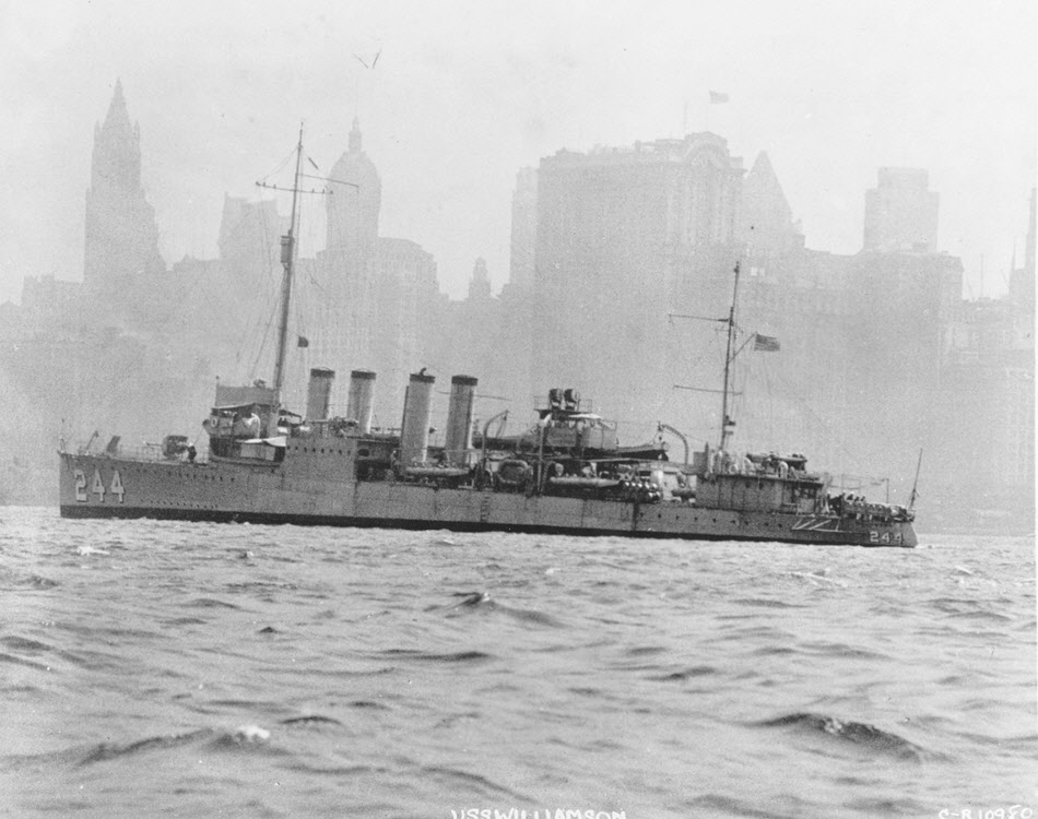 USS Williamson (DD-244), New York, 1920s 