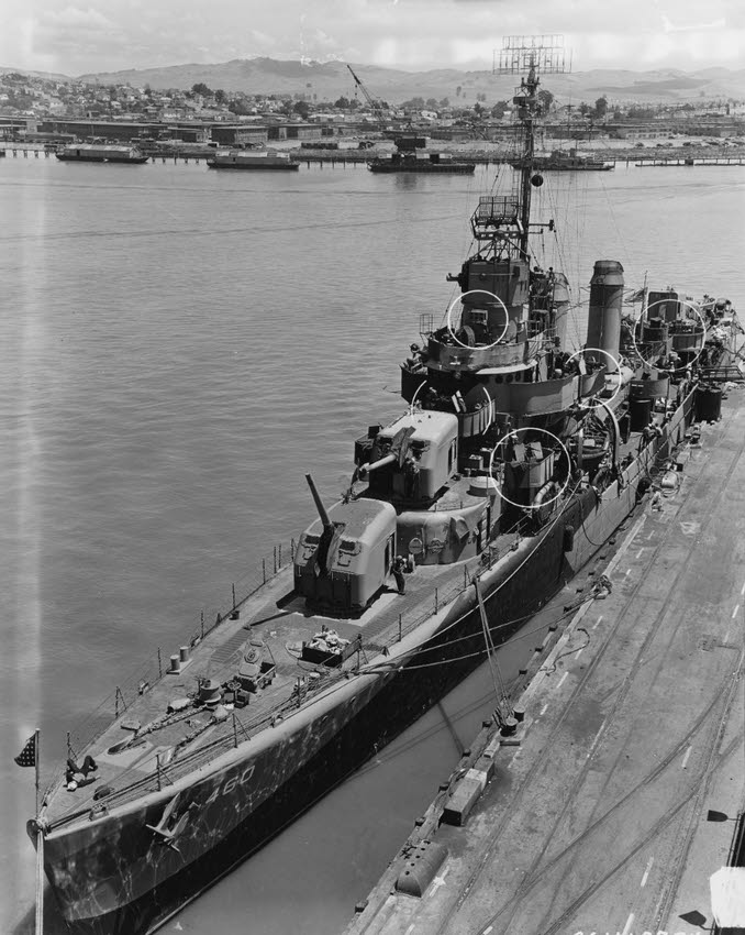 USS Woodworth (DD-460) at Mare Island, 1944 