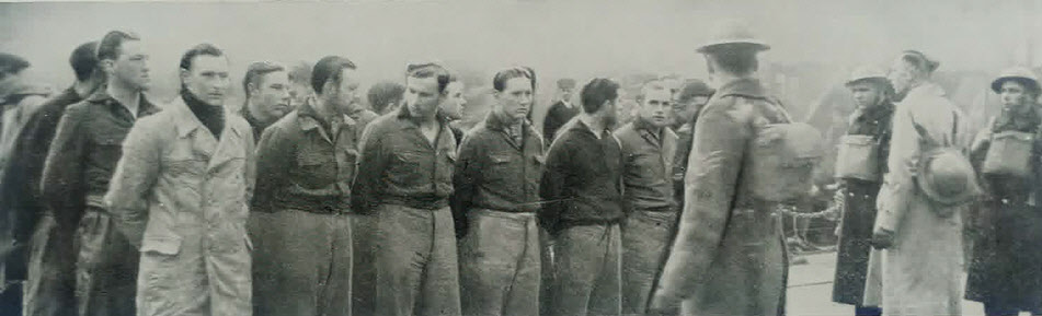 Captured U-Boat Crew at an Allied port 