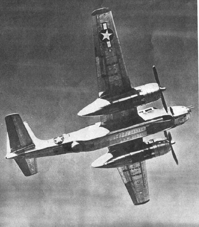 Douglas A-26B Invader from the below left 