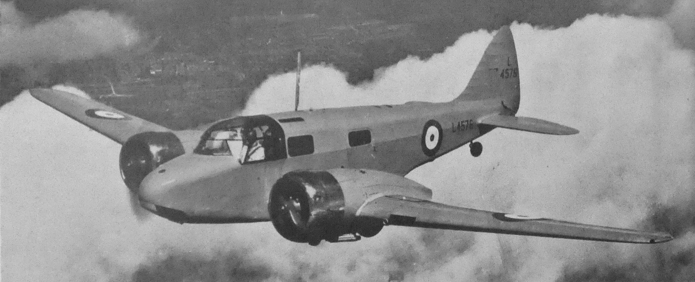 Airspeed Oxford L4576 in flight 