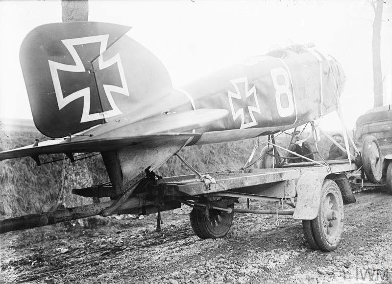 Fuselage of Albatros D.III being towed 