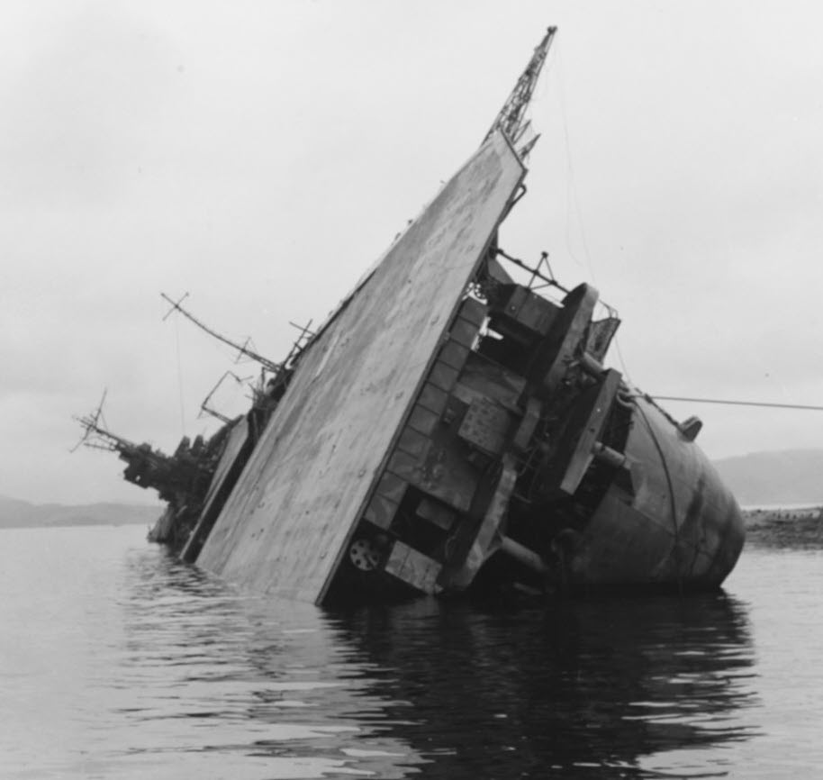 Amagi sunk at Kure 