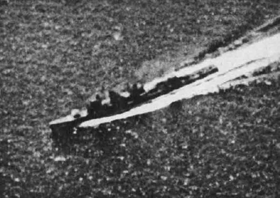 Asashio class destroyer from above 