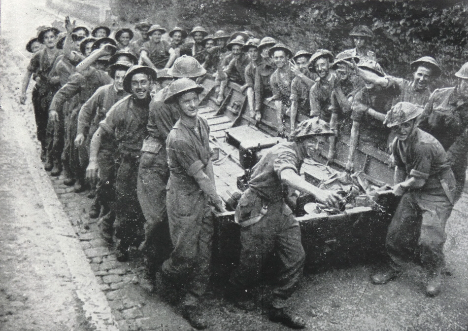 Carrying Assault Boat to Vernon on the Seine 