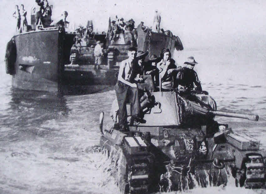 Australian Matilda Tank leaves US LCT 
