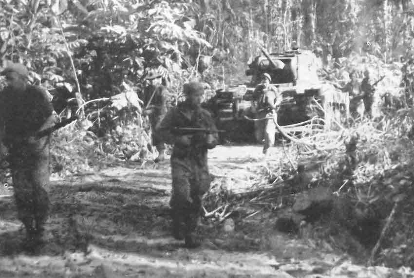 Australian Matilda tank at Wewak 
