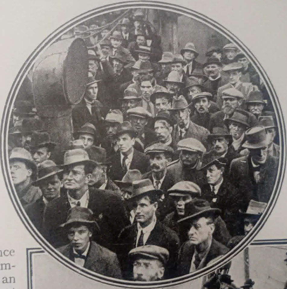 Australian Munition workers listening to speach 
