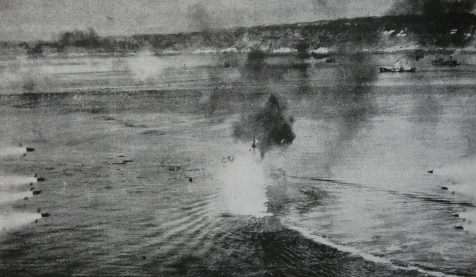 Beaufighters attacking convoy off Norway, 1944 