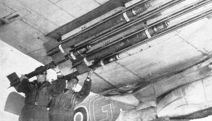 Rocket Rails on Bristol Beaufighter 