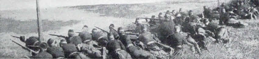 Belgian Infantry during retreat from Louvain 
